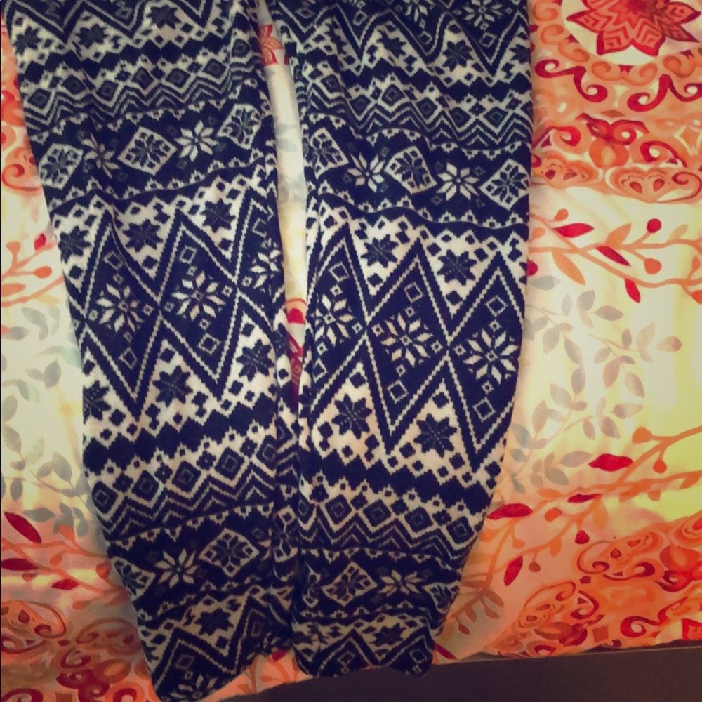 Black and white sweat pants